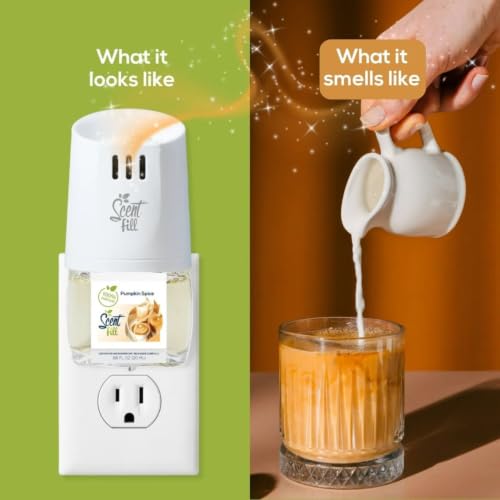 Pumpkin Spice Plug-In Diffuser Kit with 2 Refills - Natural Home Fragrance
