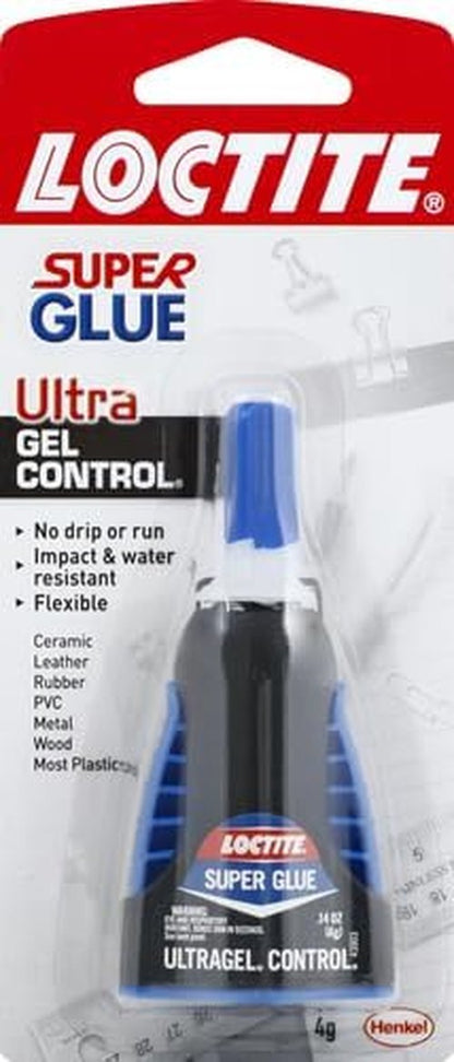 Loctite Super Glue Ultra Gel Control - Clear Instant Adhesive for Plastic, Wood & Metal | 0.14 fl oz