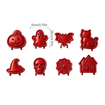 Halloween Mini Pie Mold Set with Sealer - Red Variation - Holiday Baking Tools