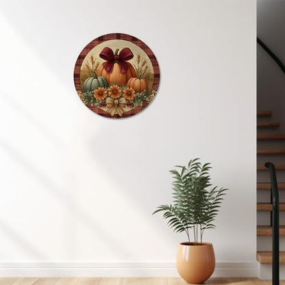 10 Inch Fall Pumpkins Decorative Wall Plate for Thanksgiving & Home Decor