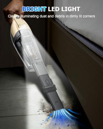 Cordless Handheld Car Vacuum Cleaner with Powerful 16KPA Suction & Accessories