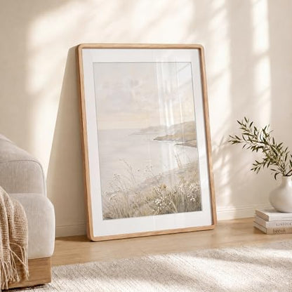 Natural Solid Oak Picture Frame 20x28in - Handcrafted Wall Art Frame