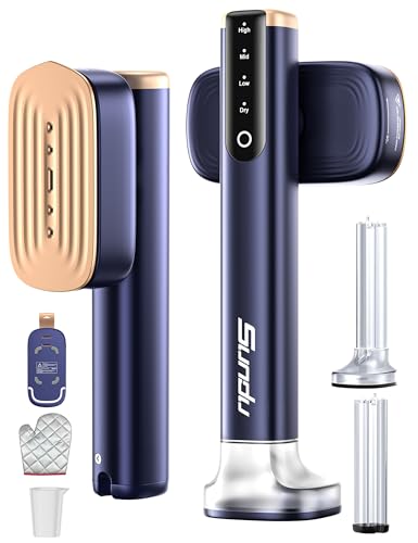 Travel Clothes Steamer with Dual Water Tanks - 180ml + 100ml, Wrinkle Removal, Royal Blue
