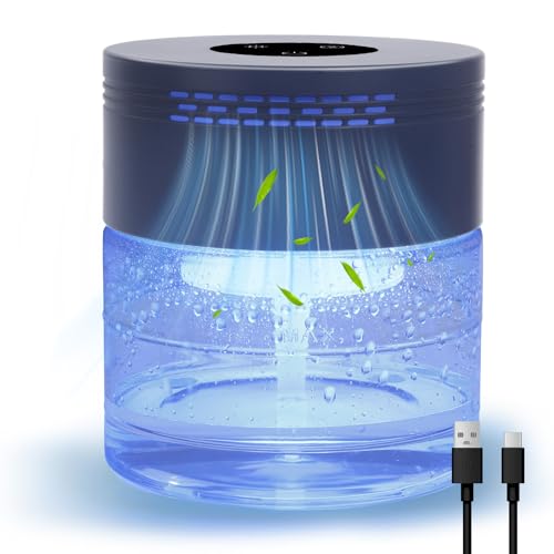 Navy Water Air Purifier with Aromatherapy, 3-Speed Humidifier & 8-Color Light