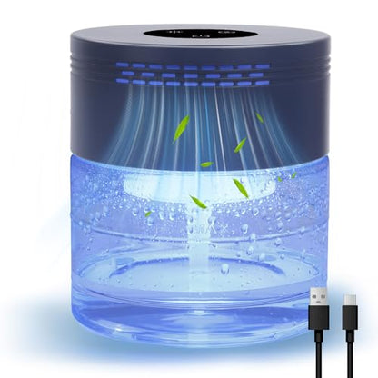 Navy Water Air Purifier with Aromatherapy, 3-Speed Humidifier & 8-Color Light