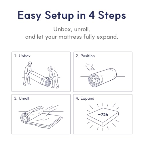 Queen Memory Foam Mattress in a Box - 10 Inch Cooling Bamboo Cover