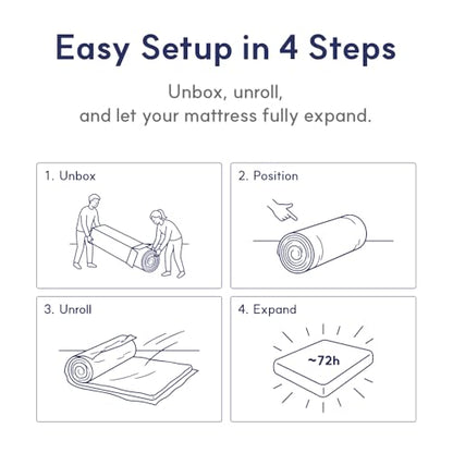 Queen Memory Foam Mattress in a Box - 10 Inch Cooling Bamboo Cover