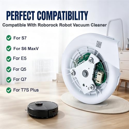 2500Pa Robot Vacuum Fan Motor Compatible with Roborock S7 S6 MaxV Q5 T7S Plus