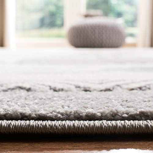 SAFAVIEH Carousel Kids Collection 3' Round Ivory/Pink CRK187A Parisian Floral Cat Non-Shedding Playroom Nursery Bedroom Area Rug