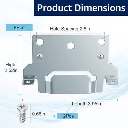Bed Frame Mounting Plates Brackets with Screws for IKEA - Steel Hardware Kit