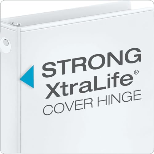 1 Inch Round Ring Binders - White, 12 Pack, Holds 225 Sheets, Customizable Cover, PVC-Free Office & School Organization
