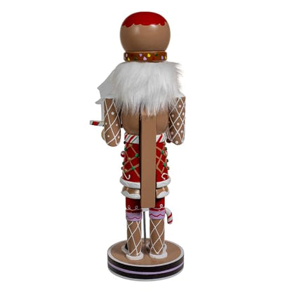 12-Inch Gingerbread Nutcracker Holiday Decor - Whimsical Christmas Figurine