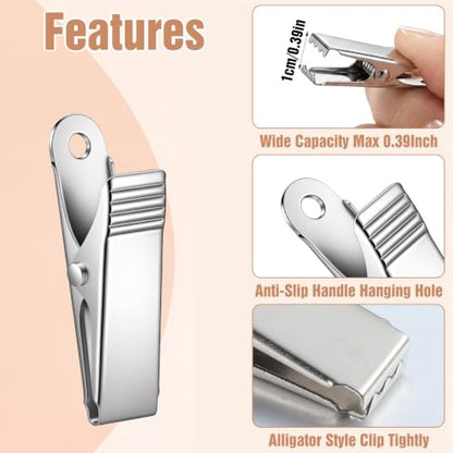 40 Pcs Metal Alligator Clips for Crafts Photo Hanging Wire Organizer