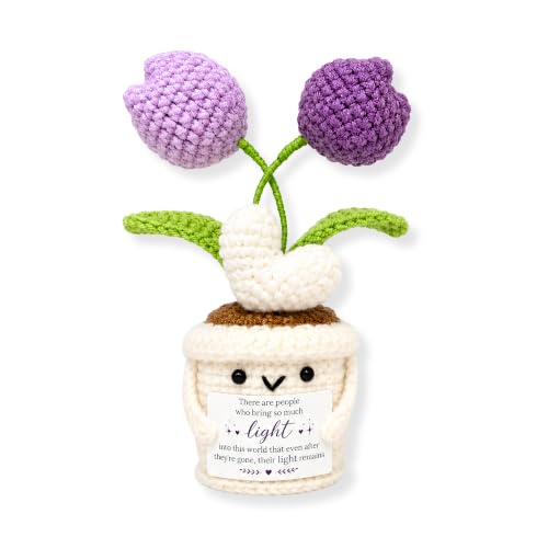 Their Light Remains Crochet Flower Memorial Gift Set - Sympathy Loss of Loved One
