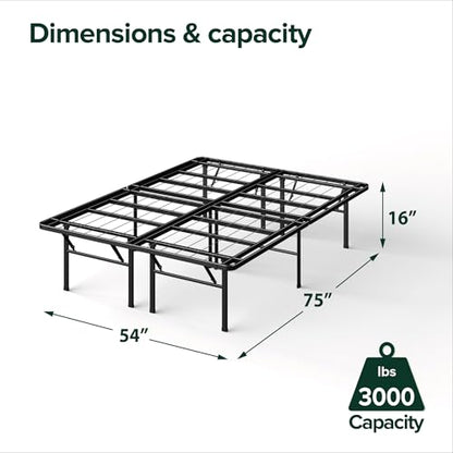 Zinus 16 Inch SmartBase Deluxe Mattress Foundation/ 2 Extra Inches high for Under-Bed Storage/Platform Bed Frame/Box Spring Replacement/Strong/Sturdy/Quiet Noise-Free, Cal King