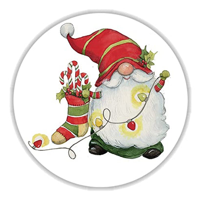 Holiday Gnomes Luxe Christmas Greeting Cards - Set of 8, Festive Holiday Cards with Envelopes, Whimsical Gnome Design - Christmas Variation