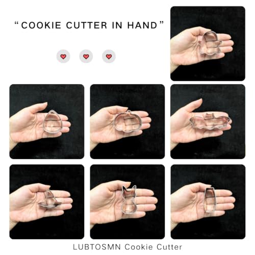 Mini Halloween Cookie Cutter Set - 8 Stainless Steel Shapes for Baking & Snacks