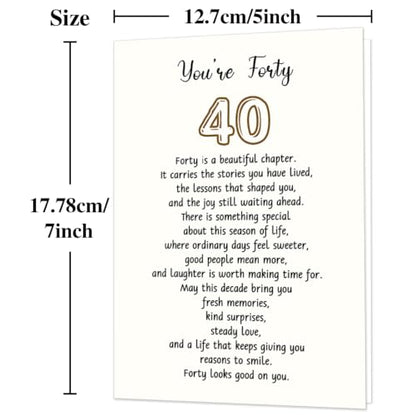 40th Birthday Card Gift Decoration - DA-0188