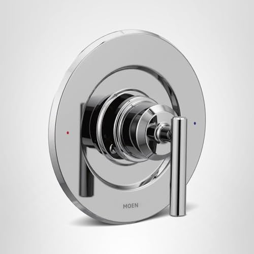 Moen Gibson Chrome Posi-Temp Pressure-Balancing Modern Valve Handle Only Trim, Valve Required, T2901