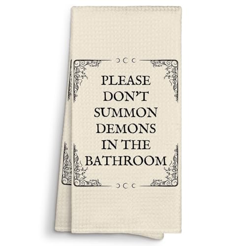Gothic Halloween Funny Bathroom Hand Towels - Beige B 16x24 Microfiber Decorative Set