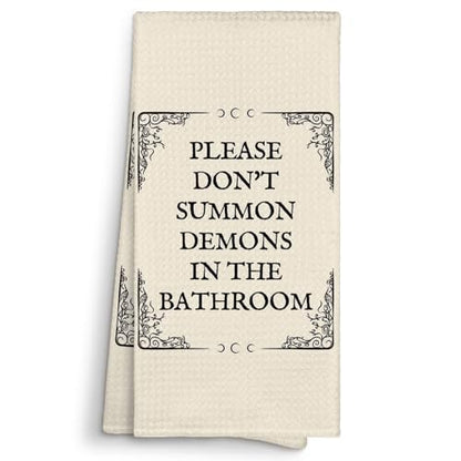 Gothic Halloween Funny Bathroom Hand Towels - Beige B 16x24 Microfiber Decorative Set