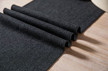 Classic Burlap & Black Table Runner 36x13 Inches Rustic Farmhouse Decor - Variation of THIS listing