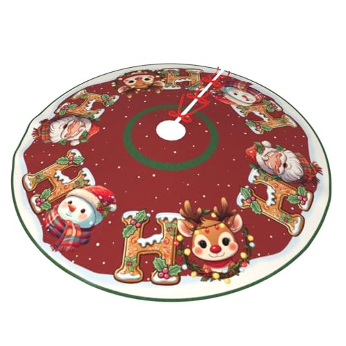 Santa Claus Deer Christmas Tree Skirt 36 Inch Holiday Decor - Variation of THIS listing