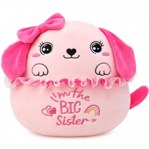 Big Sister Dog Plush Toy - Cute Puppy Stuffed Animal for Girls Birthday