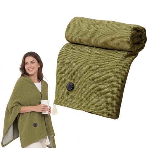 Green Heated Shawl Wrap for Women Portable Warm Clothing 2027
