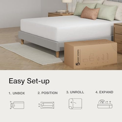 Novilla California King Mattress, 12 inch Cal King Mattress in a Box, Gel Memory Foam Mattresses for Cooling Night Sleep, Comfort Support and Pressure Relief, CertiPUR-US Certified,White