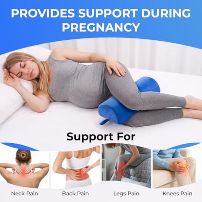 Knee Pillow for Back Sleepers - Memory Foam Leg Support for Pain Relief