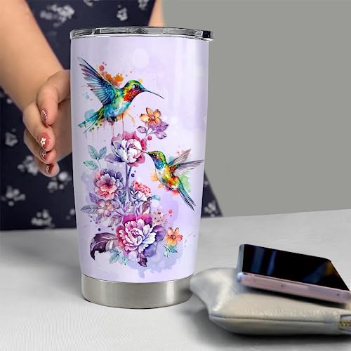 Hummingbird 20oz Stainless Steel Insulated Travel Mug - Gift for Women & Girls