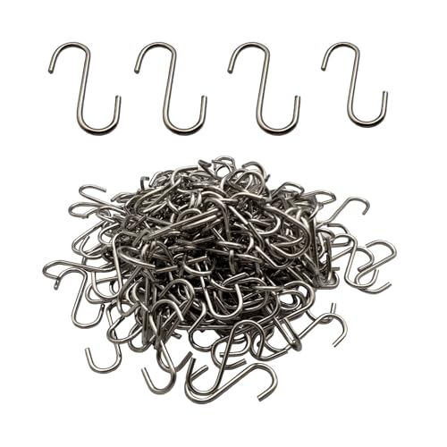 0.8 Inch Stainless Steel S Hooks 200 Pcs Small Jewelry & Ornament Hangers