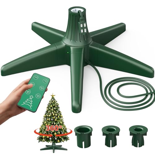 Rotating Christmas Tree Stand with Remote Control, Supports up to 7.8ft Artificial Tree