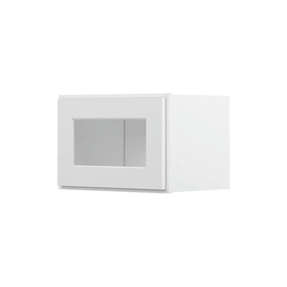 Furinno Shaker Wall Kitchen Cabinet, with Single Door, Glass Not Included, Ready to Assemble, 12 D x 18 W x 12 H, White
