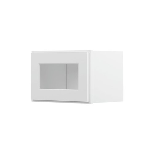 Furinno Shaker Wall Kitchen Cabinet, with Single Door, Glass Not Included, Ready to Assemble, 12 D x 18 W x 12 H, White
