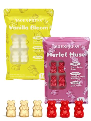 Fall Wax Melts with Strong Scents - Mixed Fragrance Set, Bear Shapes