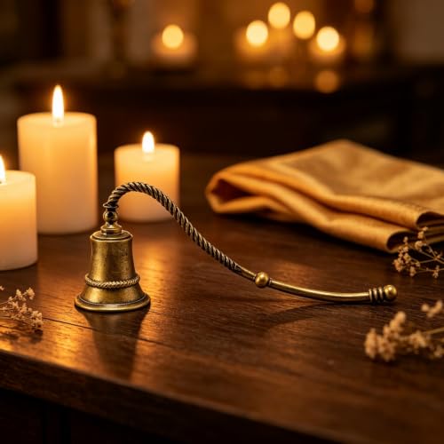 Vintage Gold Candle Snuffer - Safe Extinguishing Accessory for Candles - Andle Snuffer Dwb