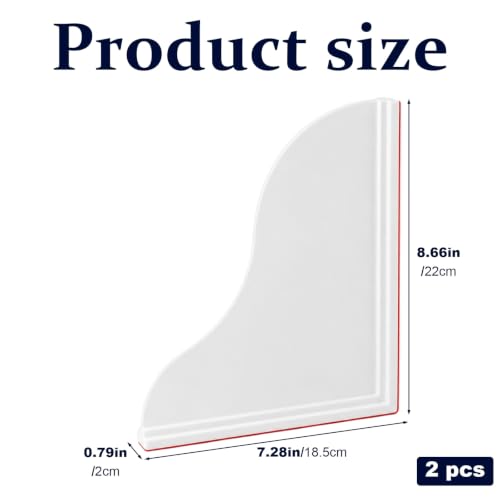 2 Pack Silicone Shower Splash Guard - Self Adhesive Corner Water Barrier