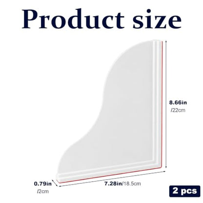 2 Pack Silicone Shower Splash Guard - Self Adhesive Corner Water Barrier