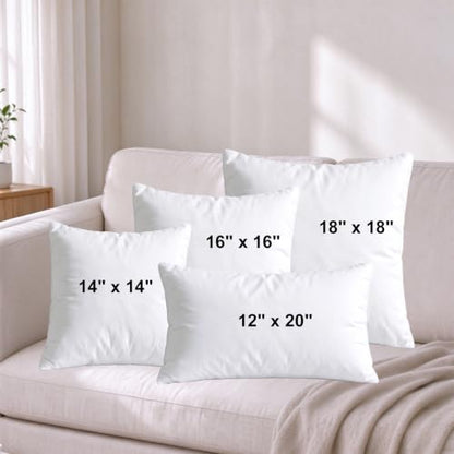 White 14x14 Pillow Insert - Soft Decorative Throw Pillow Cushion
