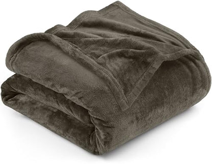Utopia Bedding Fleece Blanket King Size Brown 300GSM (90x102 Inches) Luxury Soft Bed Blanket (Bulk Pack of 9)