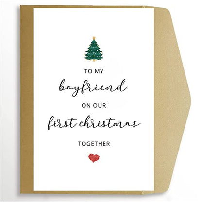 First Christmas Card for Boyfriend - To My Boyfriend on Our First Christmas - Variation #4