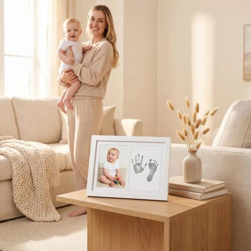 Inkless Baby Hand and Footprint Kit Newborn Footprint Set - White