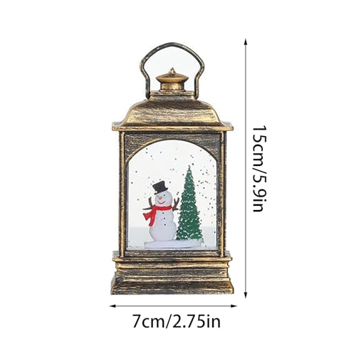 Christmas Snow Globe Lantern Lighted Snow Globes with Snowman - Holiday Decor