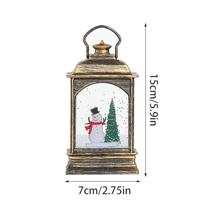Christmas Snow Globe Lantern Lighted Snow Globes with Snowman - Holiday Decor