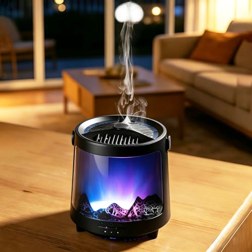 Black Jellyfish Mist Humidifier Diffuser with Aurora Night Light