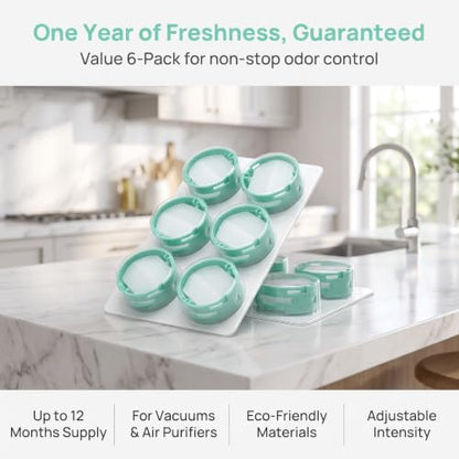 Odor Neutralizer Replacement Cartridges for Shark Vacuums & Air Purifiers - Teal 6 Pack