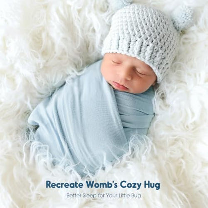 GRSSDER 4-Pack Baby Swaddle Blankets 33x44 Inches - Blue & Green Soft Jersey Knit