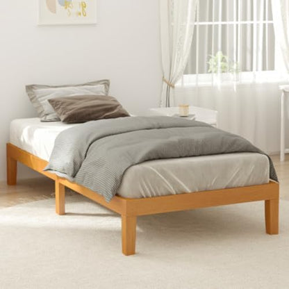 Sweetcrispy Twin Size Bed Frame - 12 Inch Wooden Platform Bed with Support